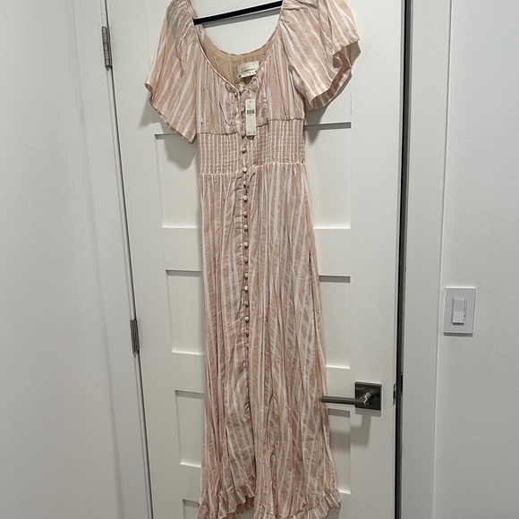 Anthropologie Dresses & Skirts - Anthropologie Blush Striped Maxi Dress